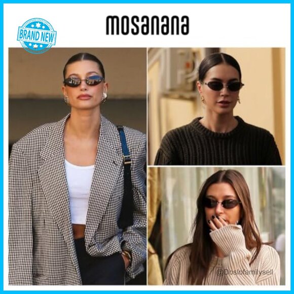 Y2K Retro Oval Sunglasses Rimless Minimal Chic Hacker Style Metal Frame main image 6
